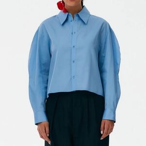 Miles scallop sleeve shirting